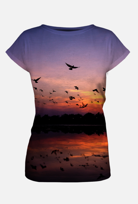 T-shirt damski fullprint - Birds
