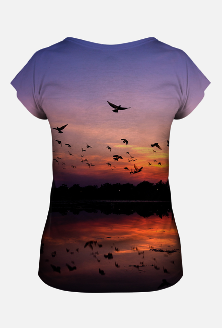 T-shirt damski fullprint - Birds