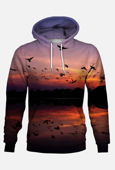Bluza z kapturem fullprint - Birds