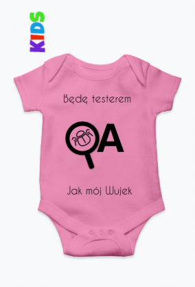 Dziecięce Body - Będę Testerem jak mój Wujek