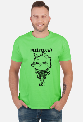 Koszulka męska - HARDCOROWY KOT