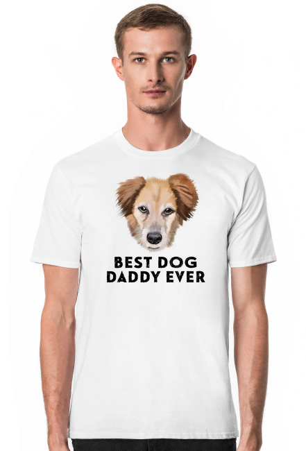 best dog daddy ever koszulka biała