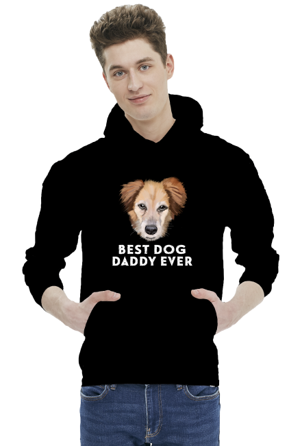 best dog daddy ever bluza czarna kaptur