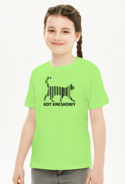 Kot kreskowy (koszulka dziewczęca) cg