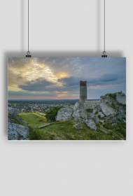 Plakat poziomy A2 - zamek Olsztyn #2