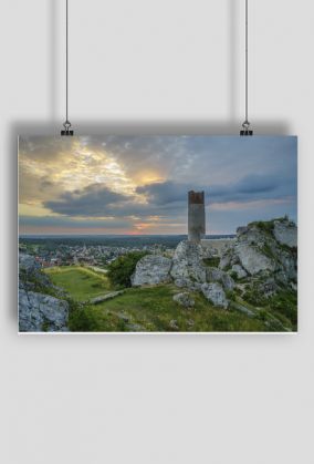 Plakat poziomy A2 - zamek Olsztyn #2