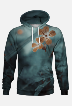 Bluza z kapturem full print - kwiaty surreal