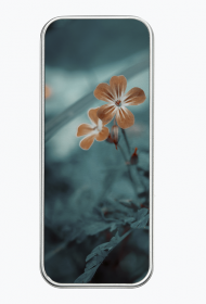 Piórnik metalowy - kwiaty surreal