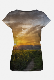 T-shirt damski - rzepakowy wschód