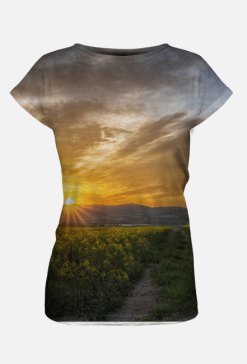 T-shirt damski - rzepakowy wschód