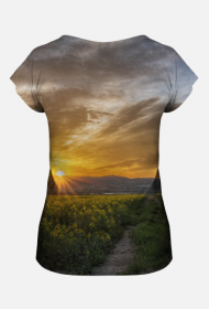 T-shirt damski - rzepakowy wschód