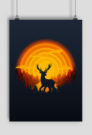 Jeleni zachód poster