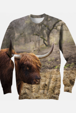 Bluza full print - szkocka krowa