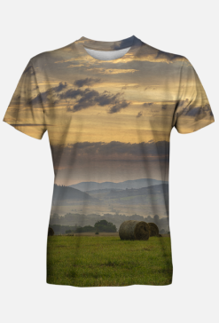 T-shirt męski - wiejski poranek