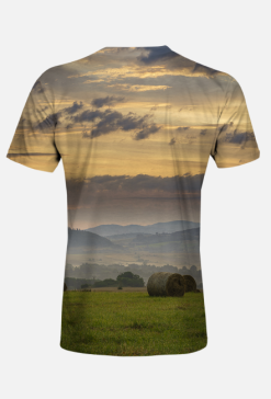 T-shirt męski - wiejski poranek