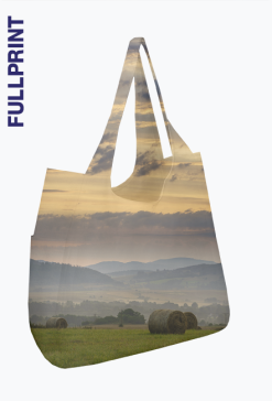 Torba full print na ramię - wiejski poranek
