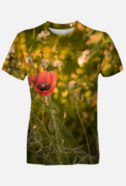 T-shirt męski - mak #1