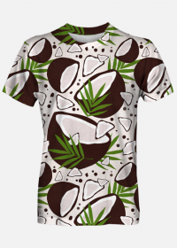 tropikalna koszulka na lato w kokosy