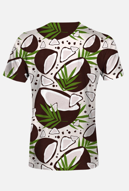 tropikalna koszulka na lato w kokosy