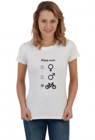 Kręcą mnie rowery DAMSKA BIAŁA