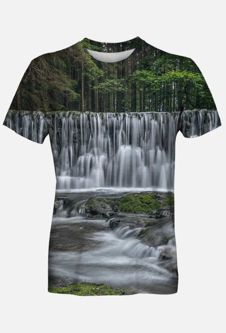 T-shirt męski - wodospad #1