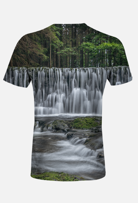T-shirt męski - wodospad #1