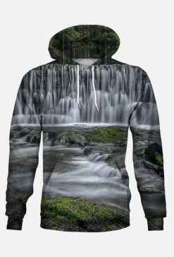 Bluza z kapturem - wodospad #1