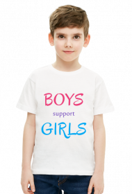 Boys support Girls koszulka dziecięca unisex