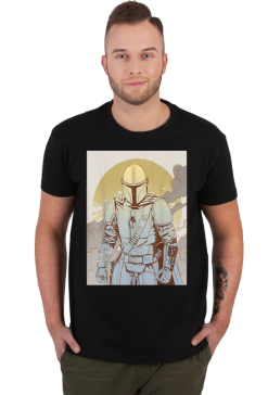 Star Wars The Mandalorian Line Art Poster