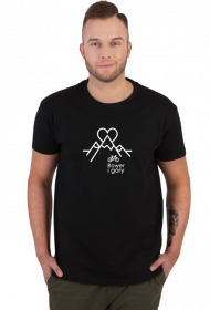 Rower i góry MĘSKA CZARNA PRZÓD