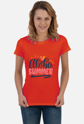 T-Shirt Aloha Summer damski