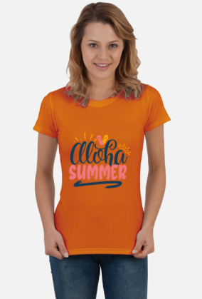 T-Shirt Aloha Summer damski