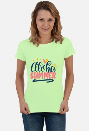 T-Shirt Aloha Summer damski