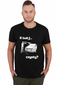 Czarna koszulka t-shirt autodetailing