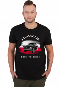 Czarny T-shirt koszulka fiat 126p