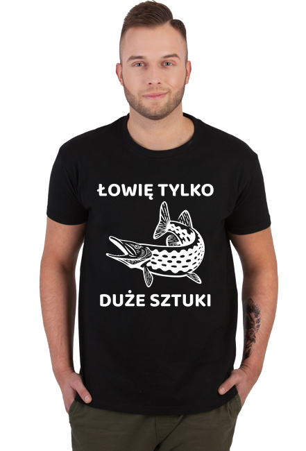 T-shirt dla rybaka duże sztuki