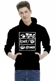 Bluza kangurka Black/White Tytus, Romek i Atomek.