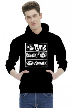 Bluza kangurka Black/White Tytus, Romek i Atomek.