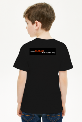 Dziecięca koszulka z nadrukiem LOGO przód + adres strony tył
