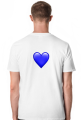 T-Shirt | Blue heart and rose