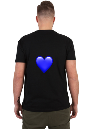 T-Shirt | Blue heart and rose