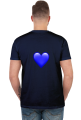 T-Shirt | Blue heart and rose