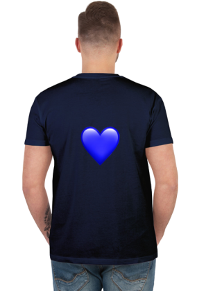 T-Shirt | Blue heart and rose