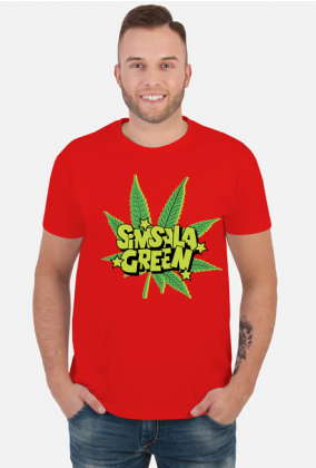 Koszulka mem Ganja Simsala Green.