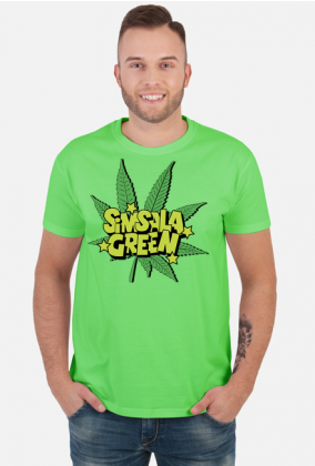 Koszulka Simsala Green Ganja memowa.