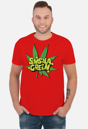 Koszulka Simsala Green Ganja memowa.