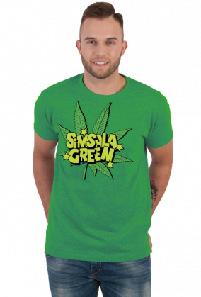 Koszulka Simsala Green Ganja memowa.