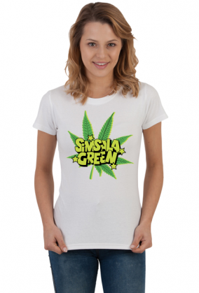 Koszulka mem Green Ganja damska.