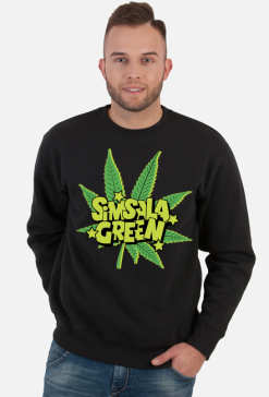 Bluza klasyczna mem Ganja Simsala Green.