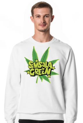 Bluza klasyczna mem Ganja Simsala Green.